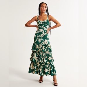 Abercrombie Ruffle Tiered Maxi Dress NWT